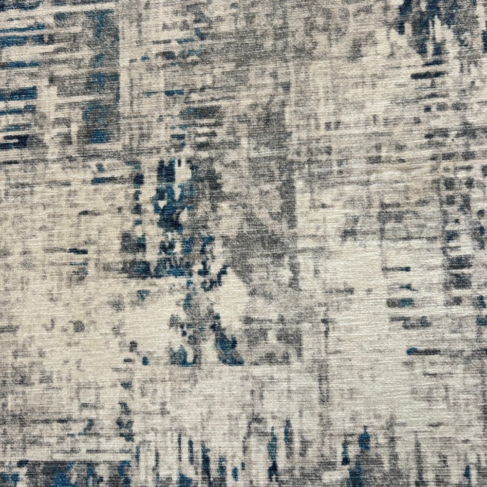 Abstract Blue & Gray 3’x5’ Area Rug - Picture 2 of 6
